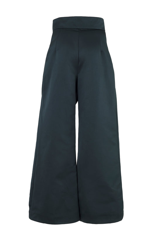 NAVY WRAP TROUSER