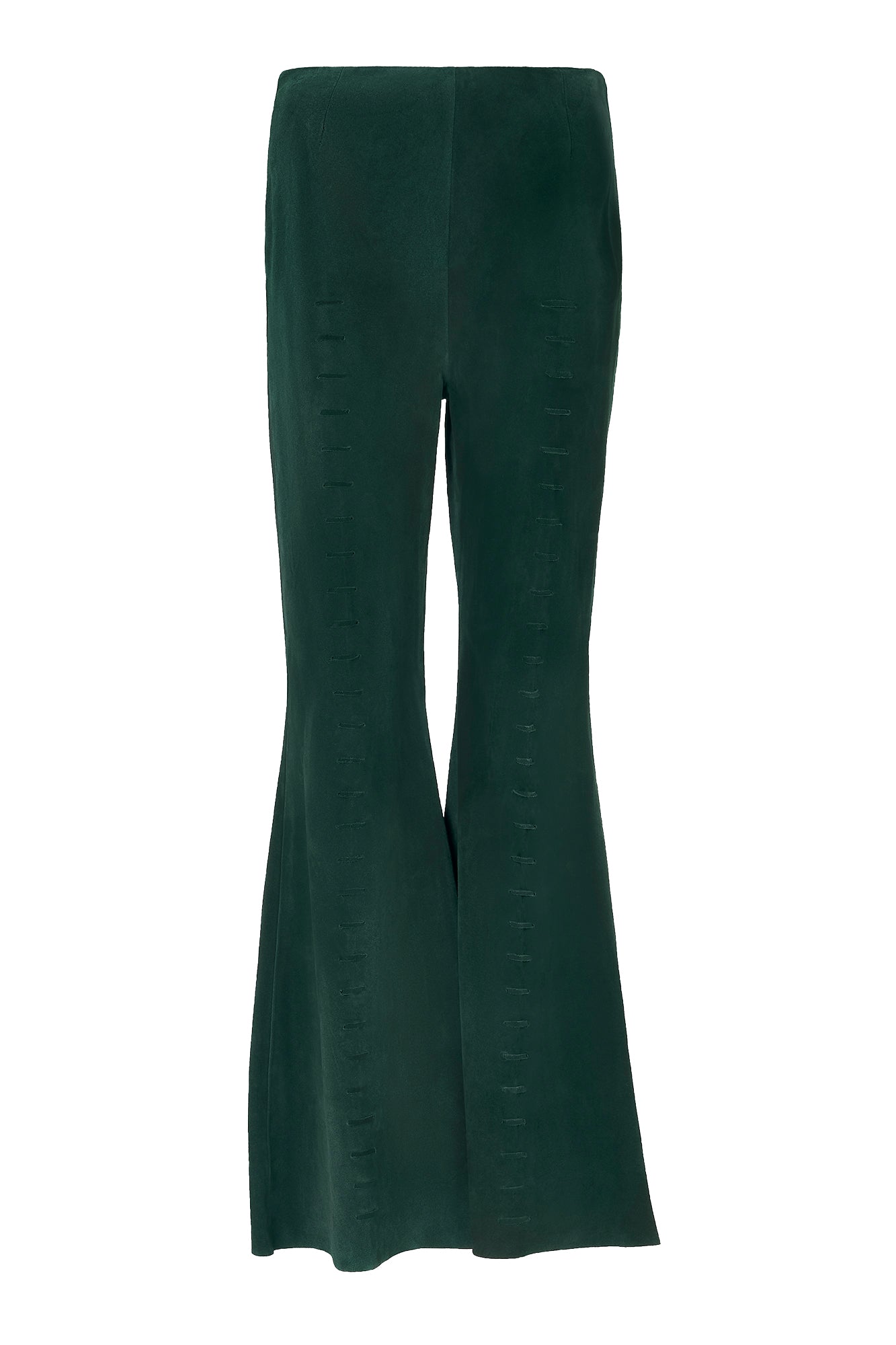 DIJÁGO LEATHER FLARE TROUSERS