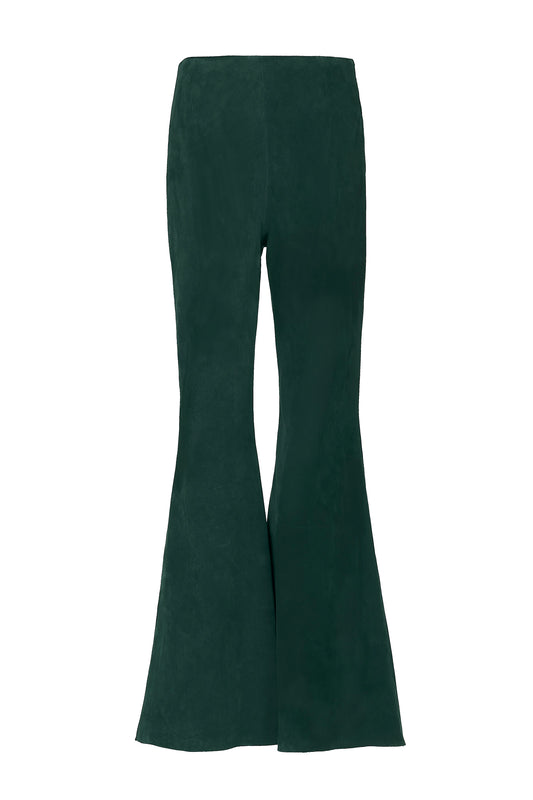 DIJÁGO LEATHER FLARE TROUSERS