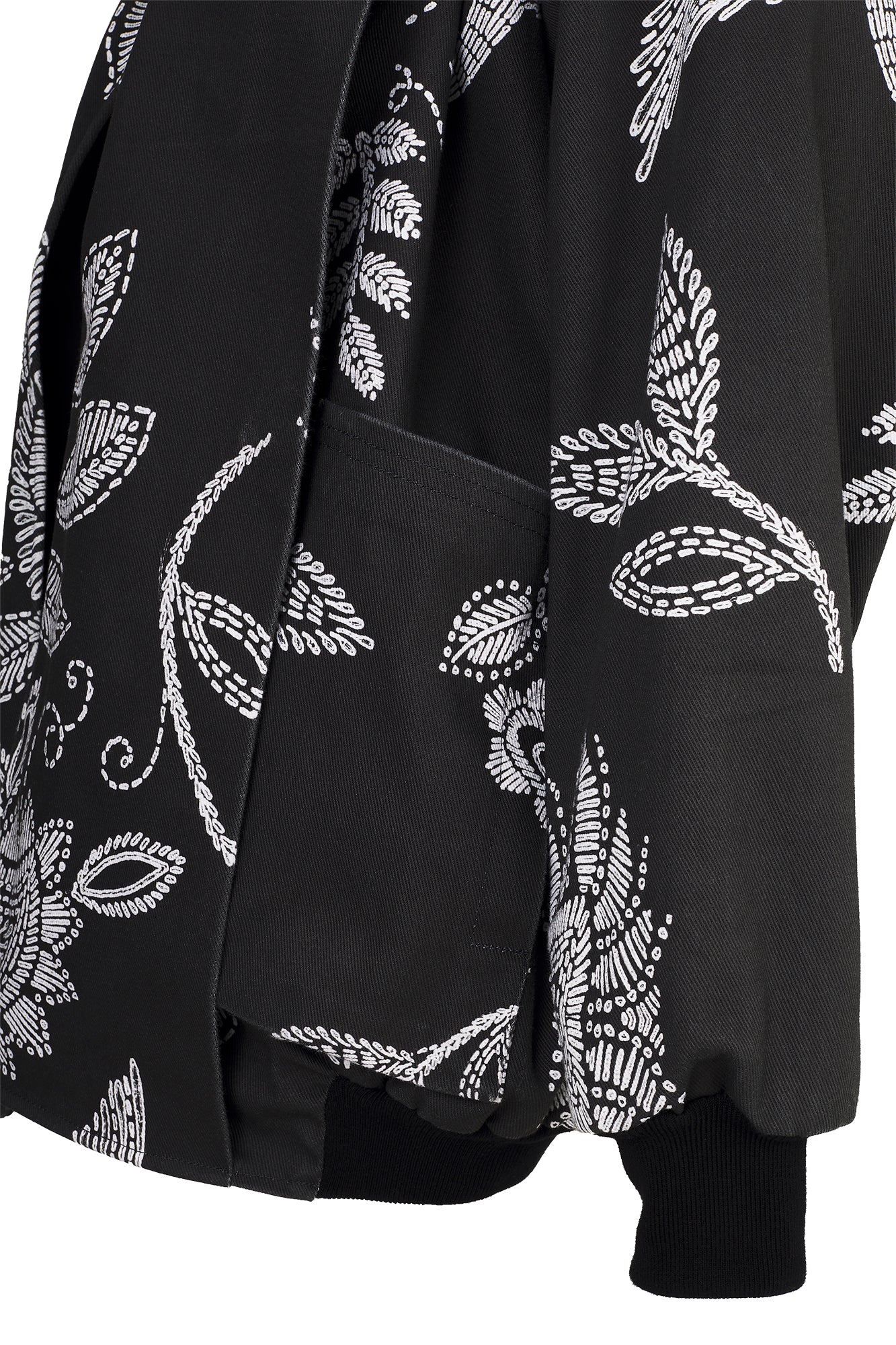 PRINTED DENIM BOMBER JACKET