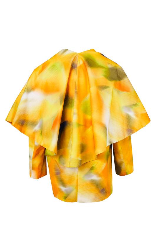 PRINTED HOODED BLAZER