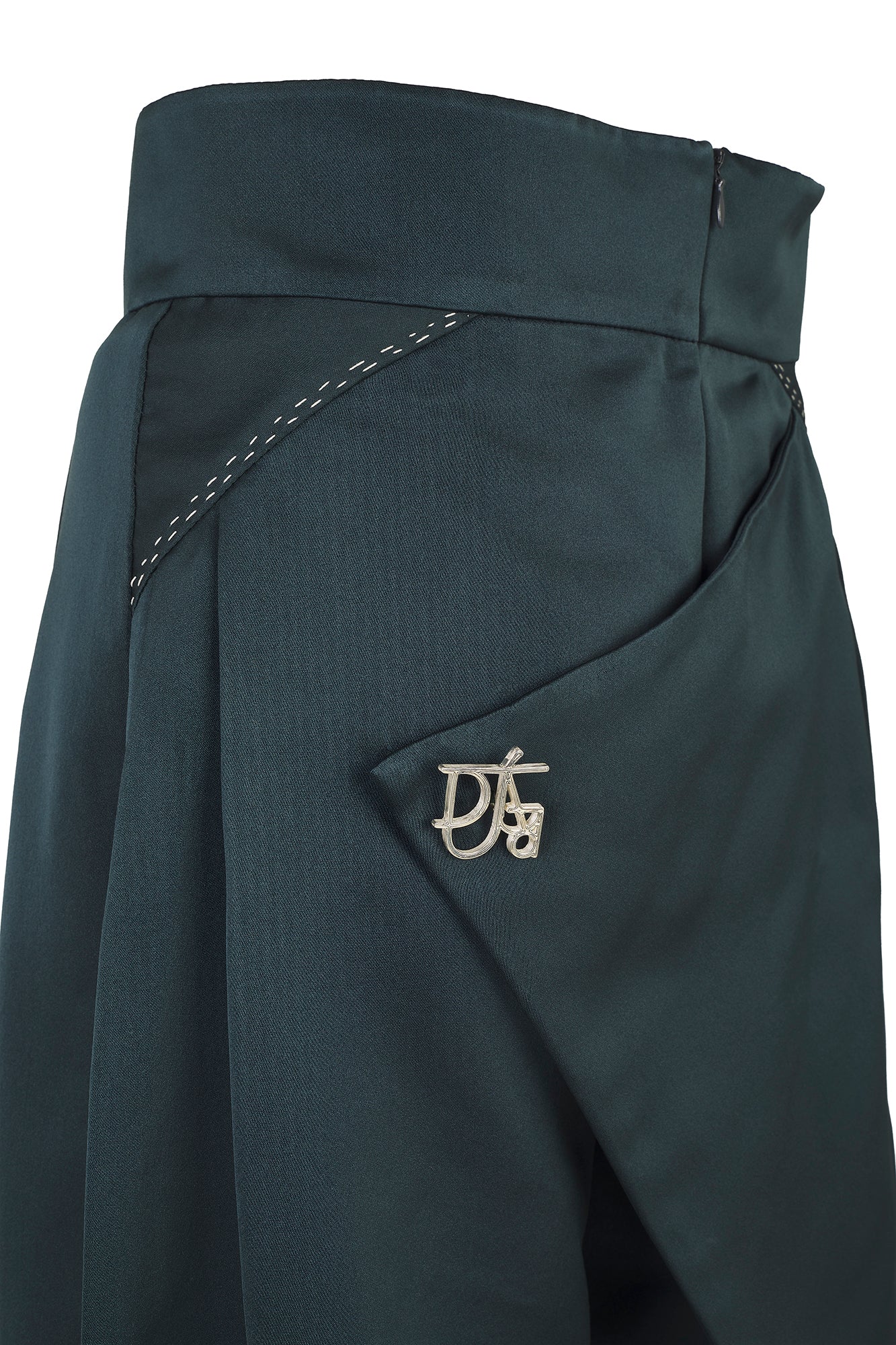 NAVY WRAP TROUSER