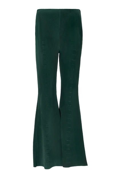 DIJÁGO LEATHER FLARE TROUSERS