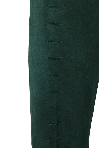 DIJÁGO LEATHER FLARE TROUSERS