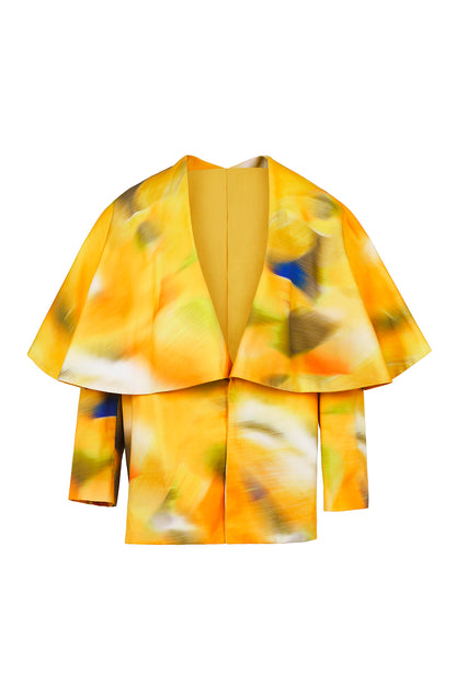 PRINTED HOODED BLAZER